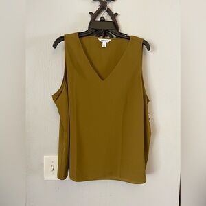 Nine West Olive Green V Neck Women's Top